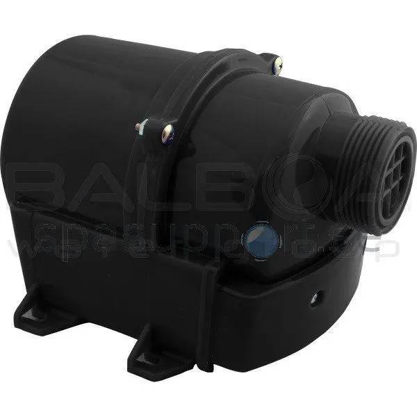 HA 7000 blower 450W i svart plast, sedd snett framifrån med gängat munstycke och monteringsfötter synliga.