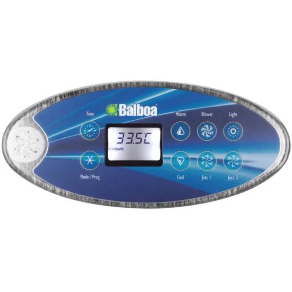 Närbild på RJ45-kontakten till Balboa Panel VL-802 med synliga färgkodade ledartrådar och guldpläterade stift.