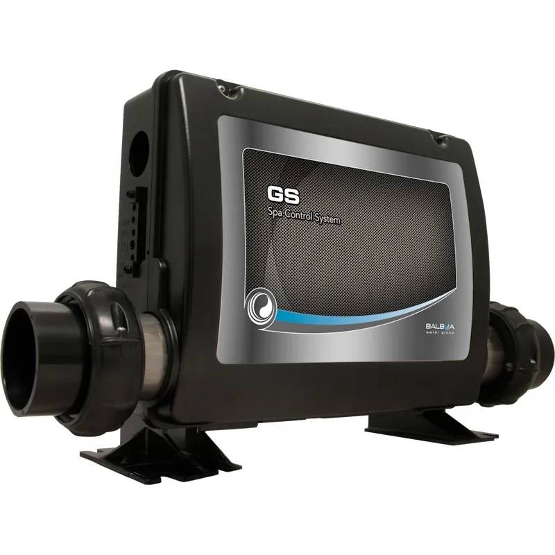 Balboa GS510DZ styrbox i svart plast med etikett, sett snett framifrån med anslutningar på båda sidor och fästfötter.