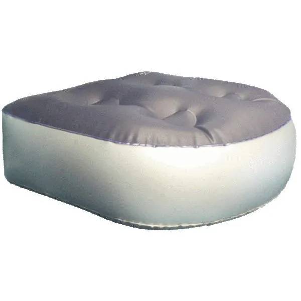 SPA Seat, uppblåsbar sittdyna i grått och vitt med tuftad sits, för spabad och pool.