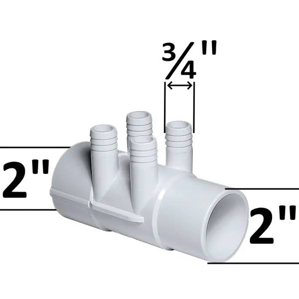 Fördelare 2 4P M/F PVC