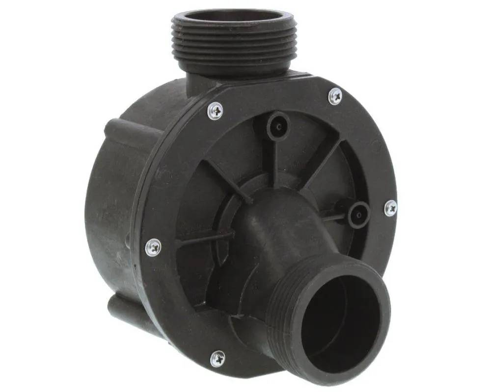Måttritning av pumphus DH1.0 i sidovy och frontvy, med bredd 87 mm och diameter 135 mm markerade.