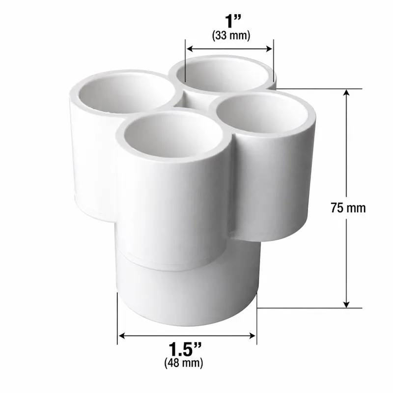 Fördelare 1,5" F - 4 x 1" F